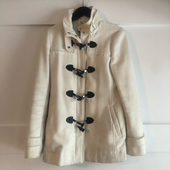 BCBG Maxazria Winter White Toggle Peacoat